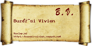 Buzási Vivien névjegykártya